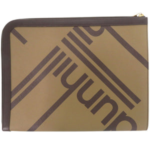 美品 ダンヒル ラゲッジキャンバス ジップフォリオ レザー ブラウン クラッチバッグ 茶 0536【中古】Dunhill メンズ