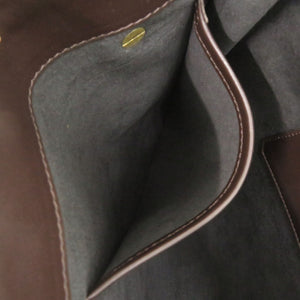 美品 ダンヒル ラゲッジキャンバス ジップフォリオ レザー ブラウン クラッチバッグ 茶 0536【中古】Dunhill メンズ