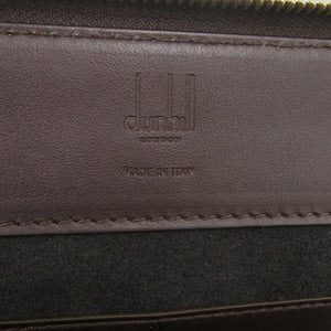美品 ダンヒル ラゲッジキャンバス ジップフォリオ レザー ブラウン クラッチバッグ 茶 0536【中古】Dunhill メンズ