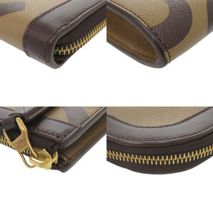 美品 ダンヒル ラゲッジキャンバス ジップフォリオ レザー ブラウン クラッチバッグ 茶 0536【中古】Dunhill メンズ