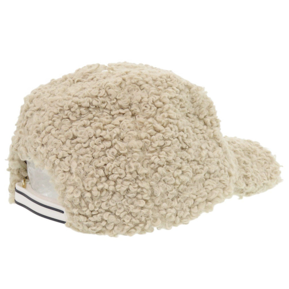 新品同様 クリスチャンディオール コットン ベージュ キャップ 帽子 0548【中古】Christian Dior