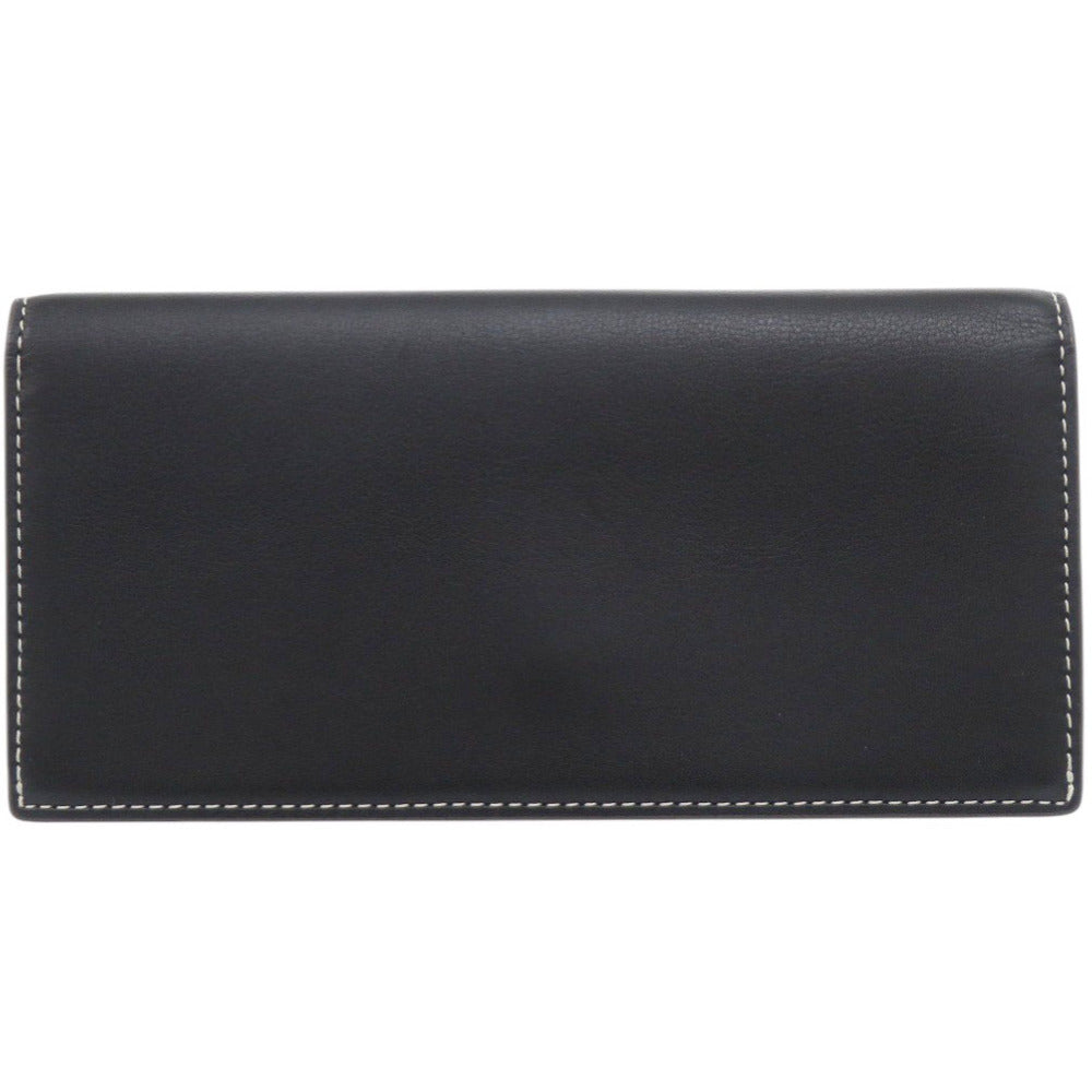 美品 トリーバーチ T Slim Wallet レザー ブラック 長財布 黒 0564【中古】Tory Burch
