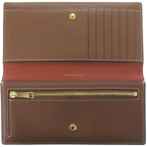美品 トリーバーチ T Slim Wallet レザー ブラック 長財布 黒 0564【中古】Tory Burch
