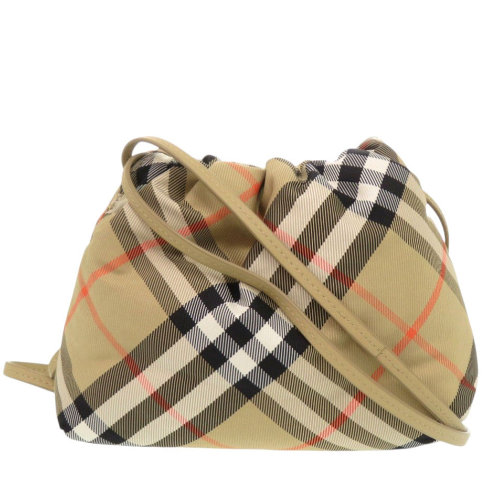 新品同様 バーバリー ノバチェック 8096210 ナイロン レザー ブラウン ショルダーバッグ 0567【中古】BURBERRY