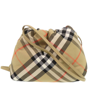 新品同様 バーバリー ノバチェック 8096210 ナイロン レザー ブラウン ショルダーバッグ 0567【中古】BURBERRY