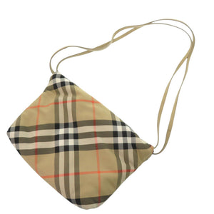 新品同様 バーバリー ノバチェック 8096210 ナイロン レザー ブラウン ショルダーバッグ 0567【中古】BURBERRY