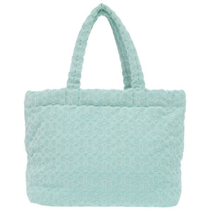 未使用 コーチ トート シグネチャー テリー レザー/テリークロス ミントグリーン トートバッグ 緑 0570【中古】COACH