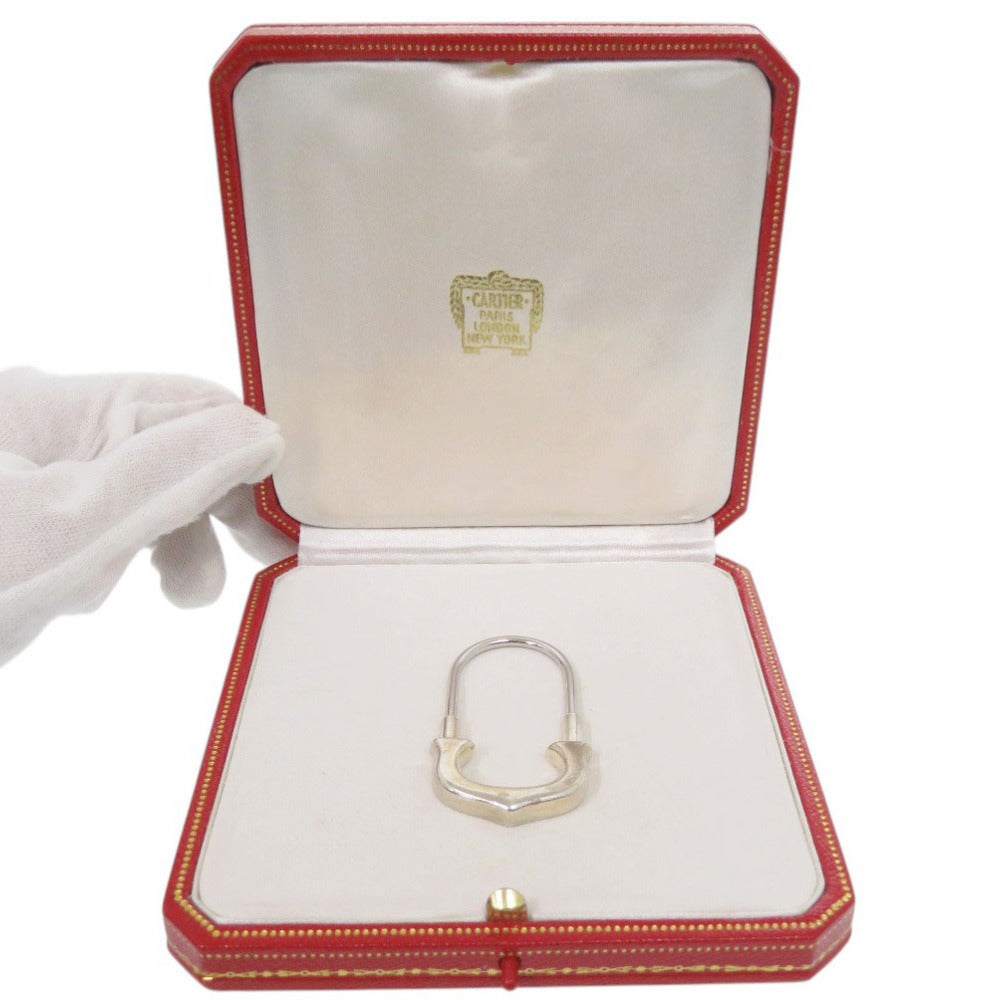カルティエ Cモチーフ シルバー925 キーリング キーホルダー 0576【中古】CARTIER