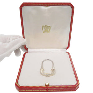 カルティエ Cモチーフ シルバー925 キーリング キーホルダー 0576【中古】CARTIER
