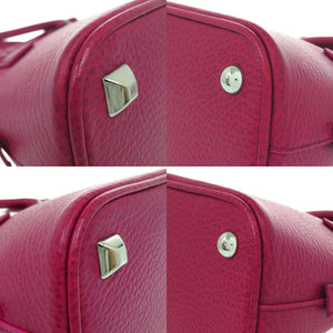 美品 メゾン マルジェラ 5AC マイクロ 2Way ショルダーバッグ S56WG0081 P0396 シルバー金具 レザー ナイロン ピンク ハンドバッグ 0611【中古】Maison Margiela