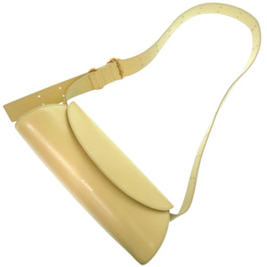 新品同様 ジルサンダー Cannolo Small カンノーロ スモール レザー ライトイエロー 黄 ショルダーバッグ 0614【中古】JIL SANDER