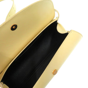 新品同様 ジルサンダー Cannolo Small カンノーロ スモール レザー ライトイエロー 黄 ショルダーバッグ 0614【中古】JIL SANDER