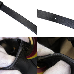 美品 マルニ パニエ レザー ブラック 2WAY ハンドバッグ ショルダーバッグ バケットバッグ 黒 0617【中古】MARNI