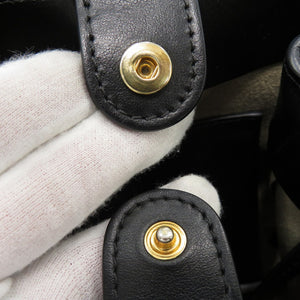 美品 マルニ パニエ レザー ブラック 2WAY ハンドバッグ ショルダーバッグ バケットバッグ 黒 0617【中古】MARNI