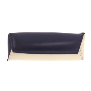 美品 マルニ Museo ミュゼオ ナノ レザー ネイビー ブラウン 2way ハンドバッグ 0618【中古】MARNI