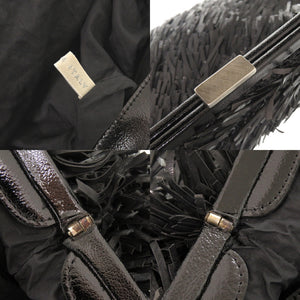 マルニ がま口 レザー ブラック ハンドバッグ トートバッグ 黒 0622【中古】MARNI