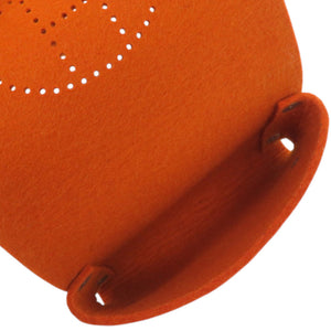 美品 エルメス トランプケース エテュイカルトGM フェルト オレンジ 小物 0625【中古】HERMES