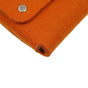 美品 エルメス トランプケース エテュイカルトGM フェルト オレンジ 小物 0625【中古】HERMES