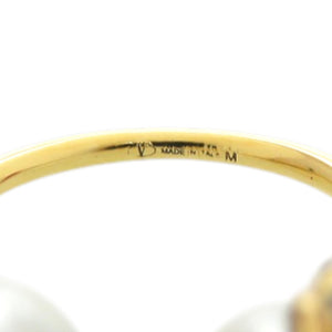美品 ヴァレンティノ ガラヴァーニ メタル フェイクパール 約13号 ゴールド リング 指輪 0627【中古】Valentino Garavani
