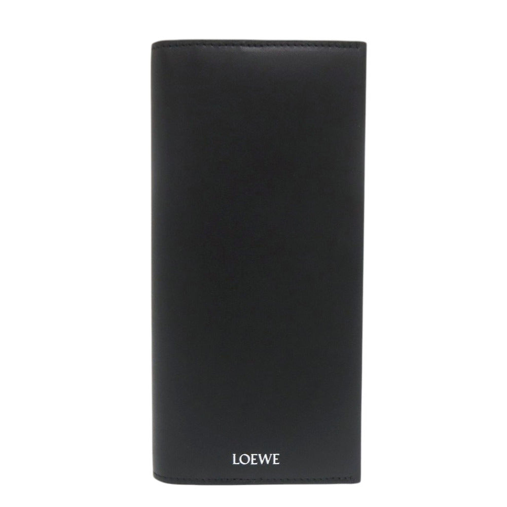新品同様 ロエベ レザー ブラック 長財布 黒 0631【中古】LOEWE