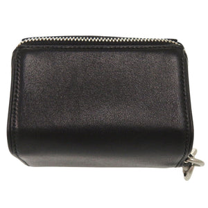 美品 サンローランパリ 2Way ネックストラップ フラグメントジップボックス 777423-1EL0E シルバー金具 レザー ブラック 黒 ポーチ 小物入れ ショルダーバッグ 0640【中古】SAINT LAURENT PARIS