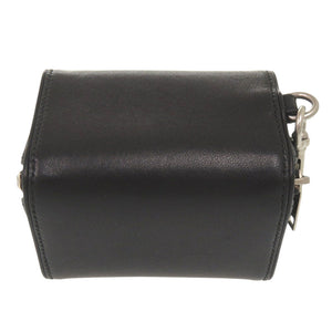 美品 サンローランパリ 2Way ネックストラップ フラグメントジップボックス 777423-1EL0E シルバー金具 レザー ブラック 黒 ポーチ 小物入れ ショルダーバッグ 0640【中古】SAINT LAURENT PARIS