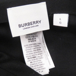 美品 バーバリー TBロゴ コットン/モダール ブラック 帽子 キャップ 黒 0649【中古】BURBERRY