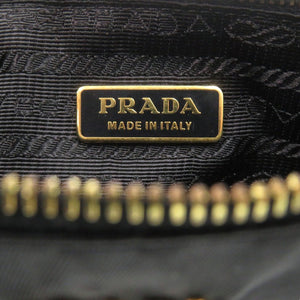 新品同様 プラダ ナイロン ベア ブラック ポーチ クマ 黒 0655【中古】PRADA