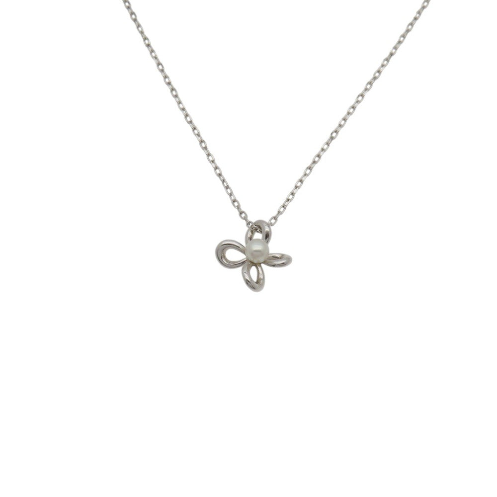 新品同様 ミキモト パール4.1mm K18WG ネックレス ホワイトゴールド 真珠 ジュエリー 0675【中古】MIKIMOTO