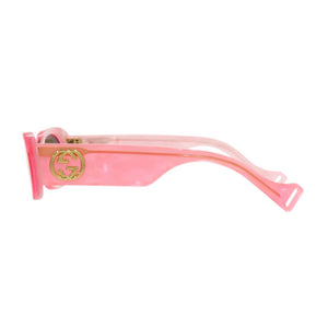 美品 グッチ インターロッキングG GG0517S プラスチック ピンク サングラス 0698【中古】GUCCI