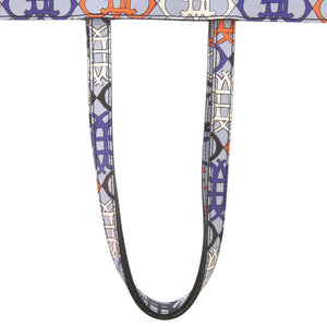 エミリオ プッチ トートバッグ レザー コーティングキャンバス ブルー オレンジ ブラック 0704【中古】Emilio Pucci