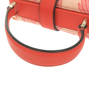 美品 ケイトスペード PXRUB217 フラワー柄 ナイロン レザー オレンジ 2way ハンドバッグ 0705【中古】Kate Spade