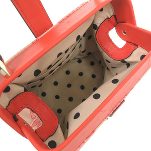 美品 ケイトスペード PXRUB217 フラワー柄 ナイロン レザー オレンジ 2way ハンドバッグ 0705【中古】Kate Spade
