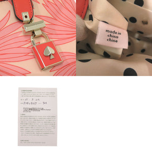 美品 ケイトスペード PXRUB217 フラワー柄 ナイロン レザー オレンジ 2way ハンドバッグ 0705【中古】Kate Spade