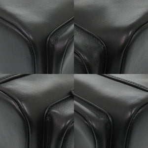 美品 アニエスベー ヴァニティ レザー ブラック 2way ショルダーバッグ 黒 0713【中古】agnes b.