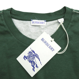 未使用品 バーバリー サイズM コットン グリーン 半袖Tシャツ 緑 0720【中古】BURBERRY メンズ