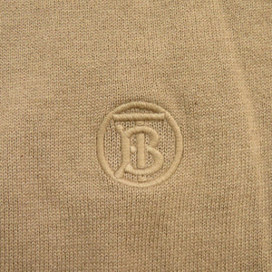 未使用品 バーバリー TBロゴ刺繍 サイズM カシミヤ ベージュ セーター ニット 長袖 0721【中古】BURBERRY