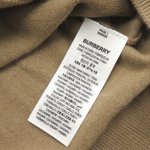 未使用品 バーバリー TBロゴ刺繍 サイズM カシミヤ ベージュ セーター ニット 長袖 0721【中古】BURBERRY
