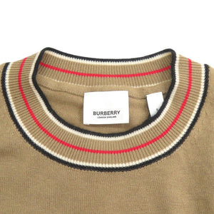 新品同様 バーバリー TBロゴ刺繍 カシミヤ サイズS キャメル セーター ニット 0722【中古】BURBERRY