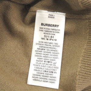 新品同様 バーバリー TBロゴ刺繍 カシミヤ サイズS キャメル セーター ニット 0722【中古】BURBERRY