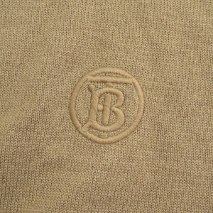 新品同様 バーバリー TBロゴ刺繍 カシミヤ サイズS キャメル セーター ニット 0722【中古】BURBERRY