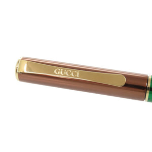 美品 グッチ ヴィンテージ シェリーライン ブラウン 万年筆 0733【中古】GUCCI