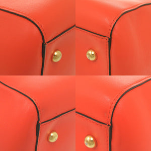 美品 ジェイアンドエムデヴィッドソン OLIVIA オリビア ２Way ゴールド金具 レザー オレンジ ショルダーバッグ ハンドバッグ 0744【中古】J&M Davidson