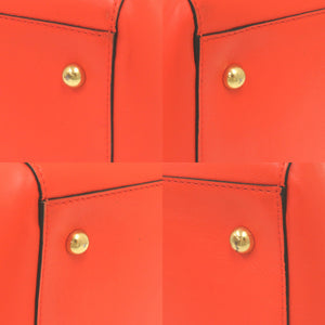 美品 ジェイアンドエムデヴィッドソン OLIVIA オリビア ２Way ゴールド金具 レザー オレンジ ショルダーバッグ ハンドバッグ 0744【中古】J&M Davidson