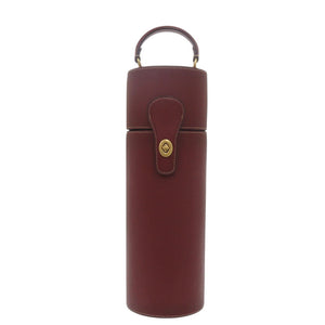 新品同様 コーチ ワインボトルケース レザー ボルドー 赤 0810【中古】COACH