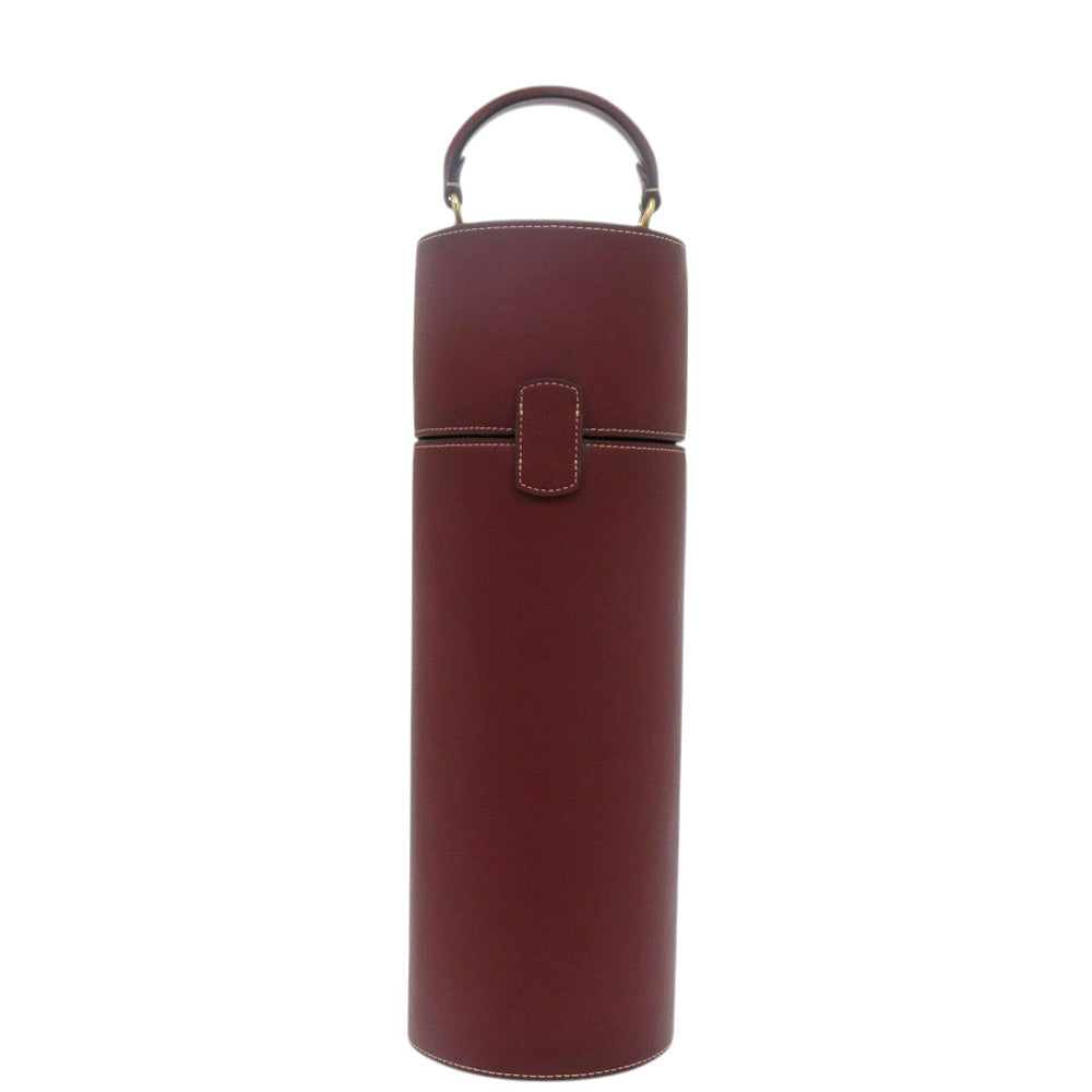 新品同様 コーチ ワインボトルケース レザー ボルドー 赤 0810【中古】COACH