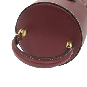 新品同様 コーチ ワインボトルケース レザー ボルドー 赤 0810【中古】COACH