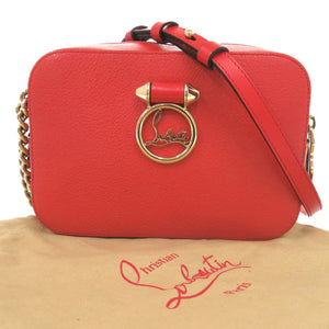美品 クリスチャンルブタン ルビルゥ レザー レッド ショルダーバッグ 赤 0815【中古】Christian Louboutin