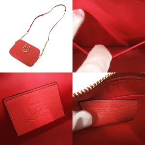 美品 クリスチャンルブタン ルビルゥ レザー レッド ショルダーバッグ 赤 0815【中古】Christian Louboutin