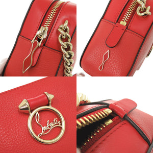 美品 クリスチャンルブタン ルビルゥ レザー レッド ショルダーバッグ 赤 0815【中古】Christian Louboutin